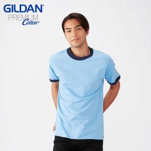 Gildan 76600 Premium Cotton Adult Ring Spun Ringer T-Shirt