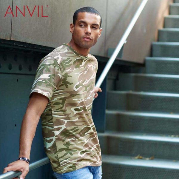 ANVIL 939 Adult Midweight Camouflage T-Shirt (US Size)
