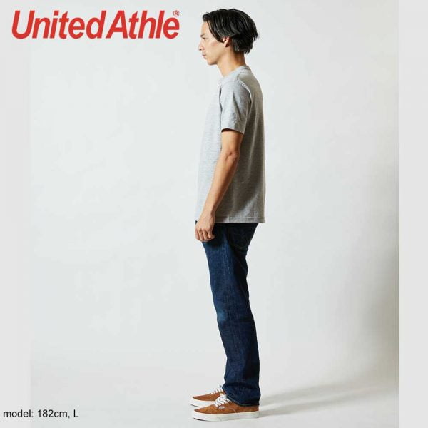 United Athle 5.6oz Adult Cotton Henry Collar T-shirt