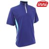 INNIMR 8NH01 4.3oz Contrast Color Zipper Polo Shirt (Unisex Stand Collar)
