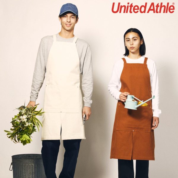 United Athle 1384-01 Washed Canvas and Twill Apron (Cloth)