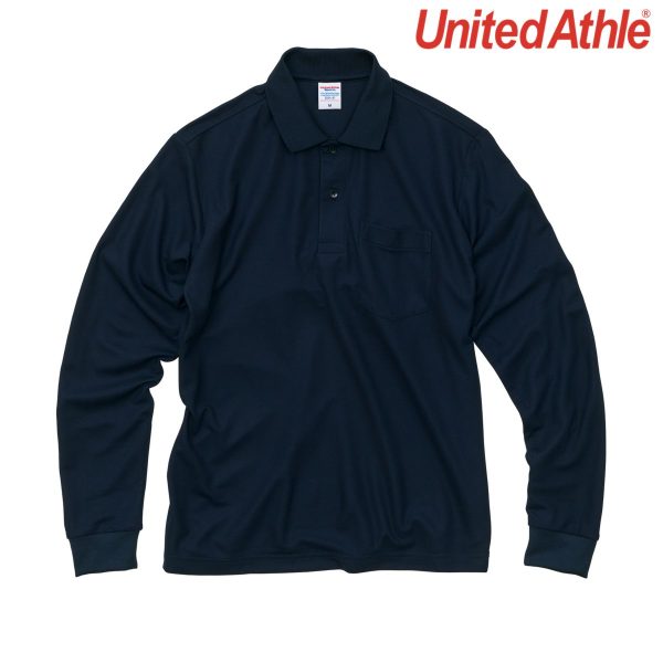 United Athle 2024-01 4.7oz Long Sleeve Dry-Fit Polo Shirt (With Pocket)