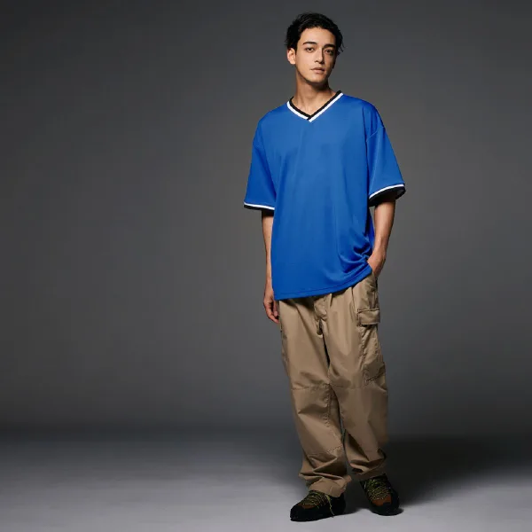 United Athle 5927-01 4.1oz Dry Athletic Loose Fit Line Rib T-Shirt