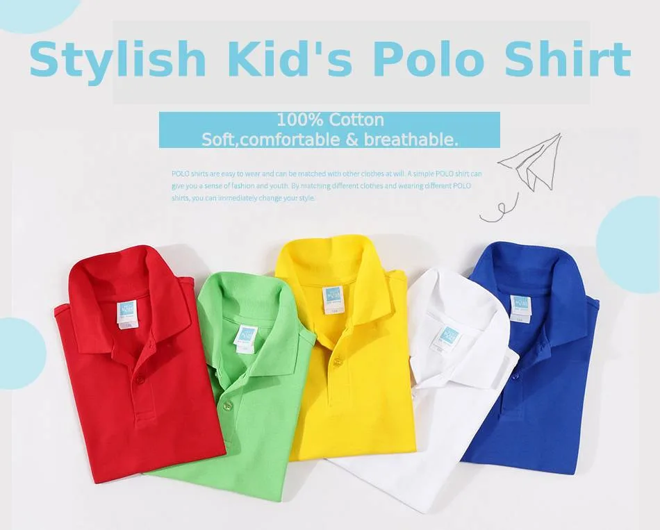 Blank King 1AC03-B 220g Kid's Cotton Polo Shirt 18 Blank King 1AC03-B 220g Kids Cotton Polo Shirt