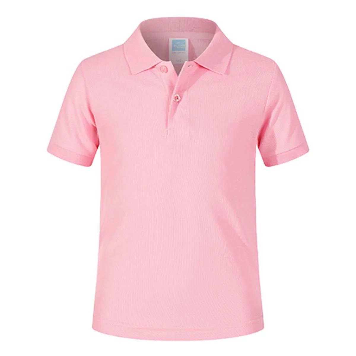 Blank King 1AC03-B 220g Kid's Cotton Polo Shirt 11 Blank King 1AC03-B Light Pink 035Size:150