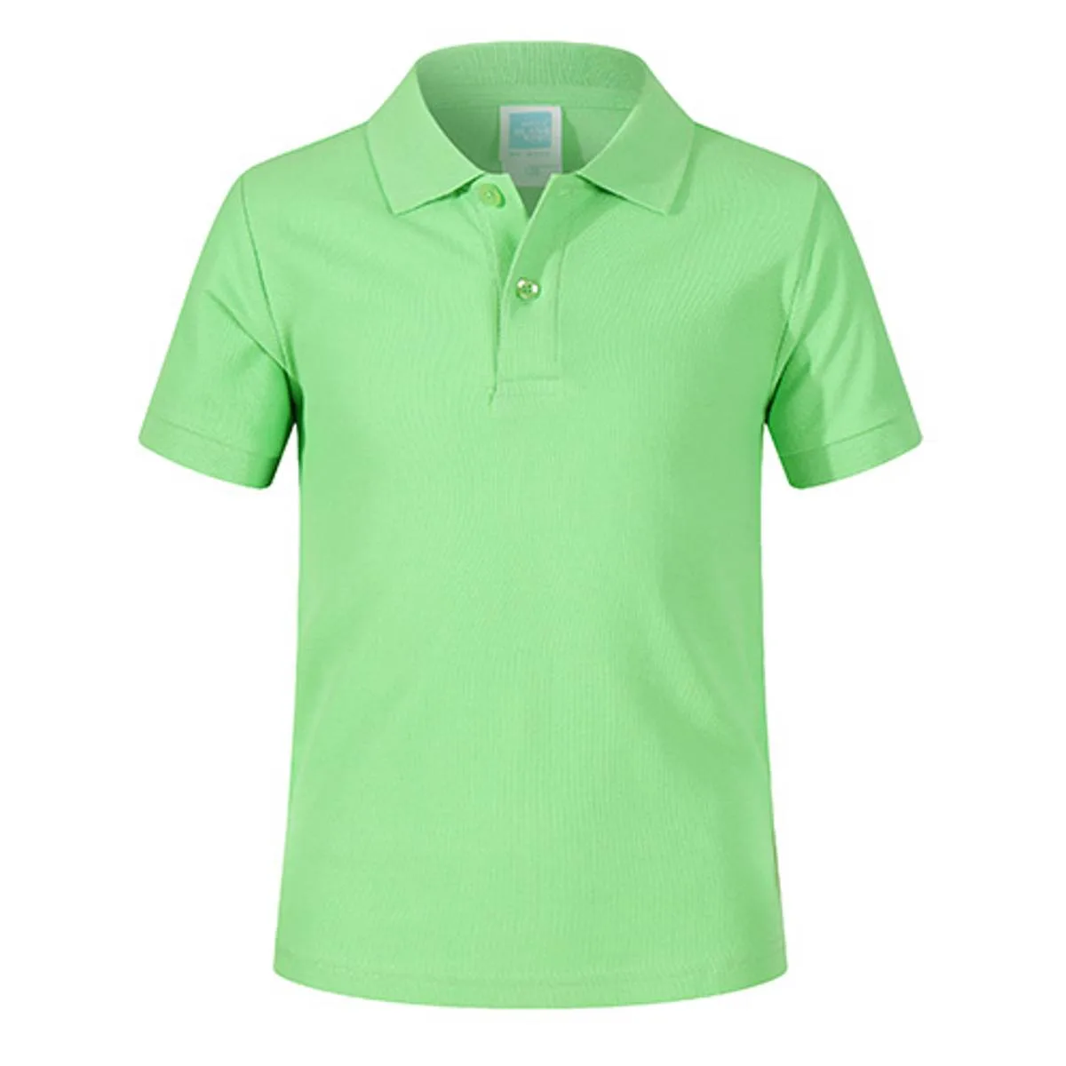 Blank King 1AC03-B 220g Kid's Cotton Polo Shirt 8 Blank King 1AC03-B Lime 060Size:150