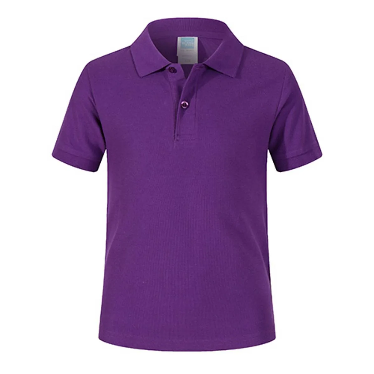 Blank King 1AC03-B 220g Kid's Cotton Polo Shirt 6 Blank King 1AC03-B Purple 082Size:150