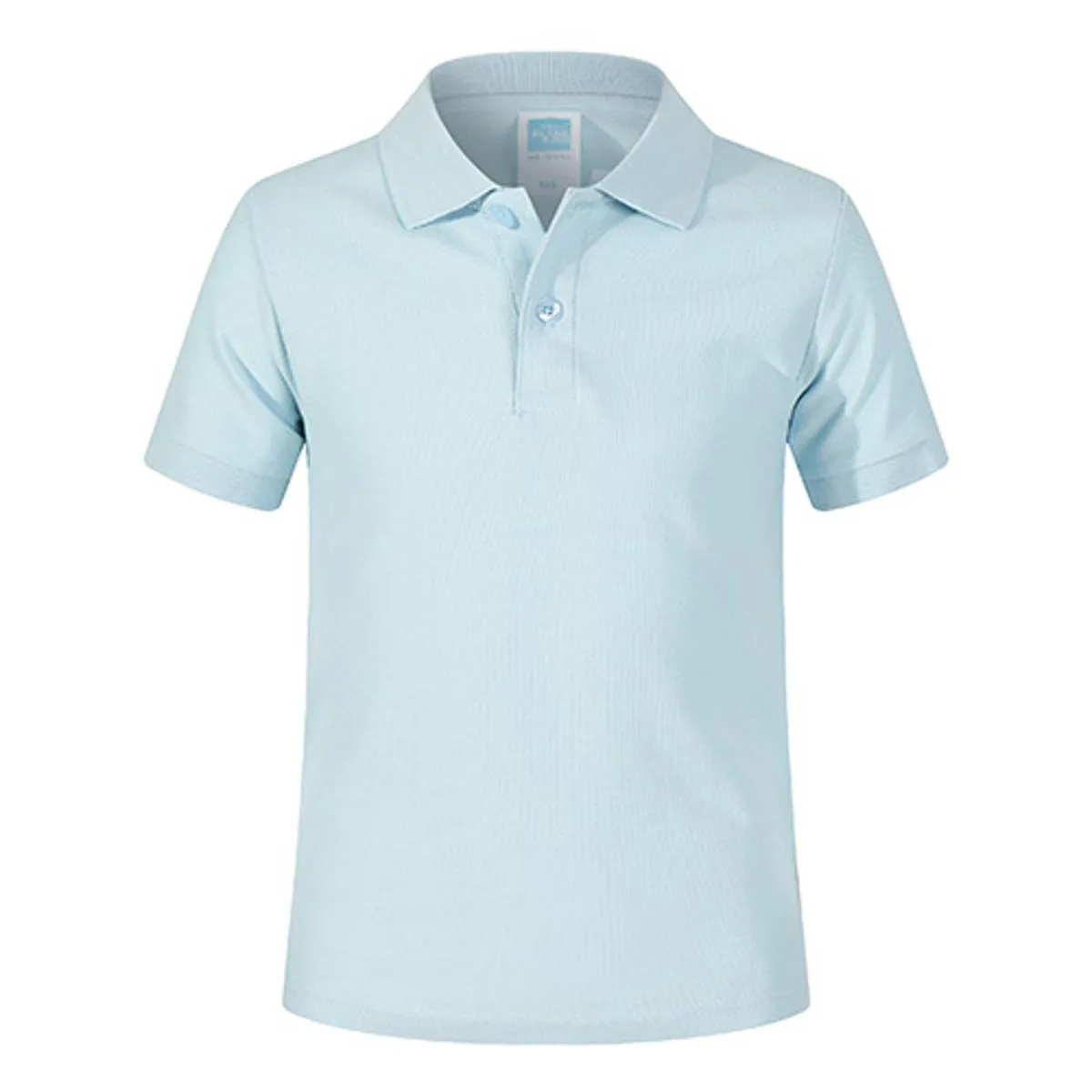 Blank King 1AC03-B 220g Kid's Cotton Polo Shirt 5 Blank King 1AC03-B Sky 091Size:150