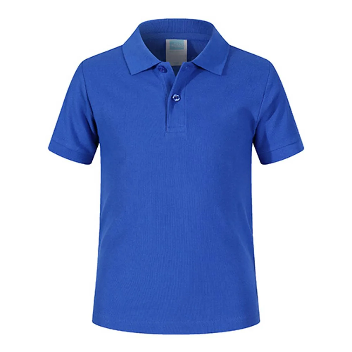 Blank King 1AC03-B 220g Kid's Cotton Polo Shirt 3 Blank King 1AC03-B Royal 094Size:150