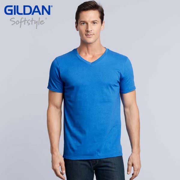 Gildan 64V00 Softstyle 男裝環紡 V領 T恤 (美國尺碼)