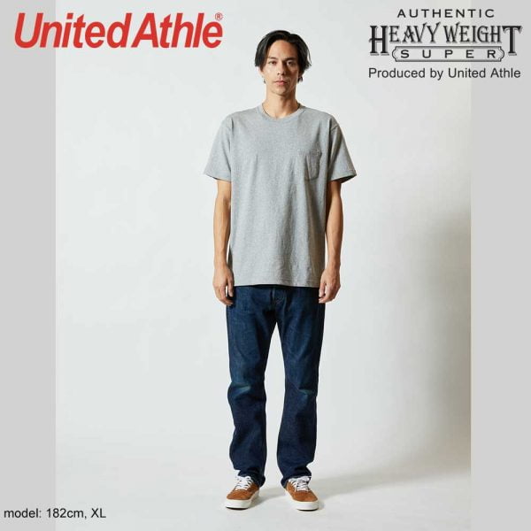 United Athle 7.1oz Heavy Weight Adult Cotton Pocket T-shirt 4253-01 Navy 086