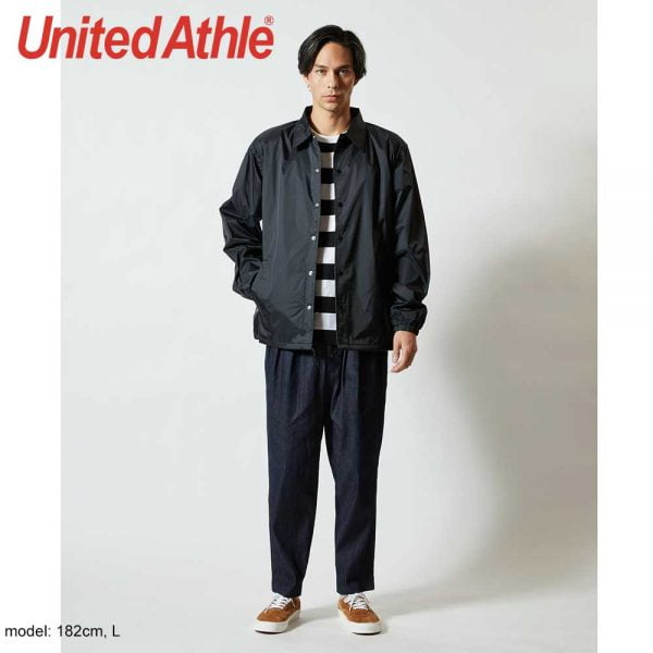 United Athle 7079 T/C Baseball Jacket - Black