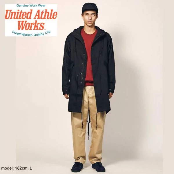 United Athle 7447 T/C Military Long Jackets - Military Green