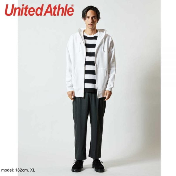 United Athle  5213-01 10.0 oz 純棉魚鱗布連帽拉鍊衛衣