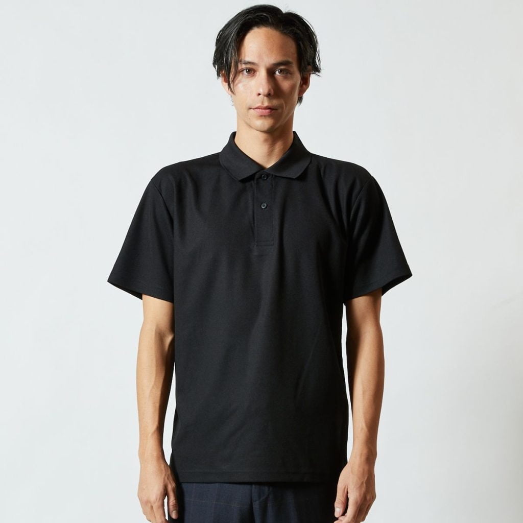 United Athle 2020-01 4.7oz 高機能吸濕排汗網眼快乾Polo衫 (反昇華) | 顏色:Black