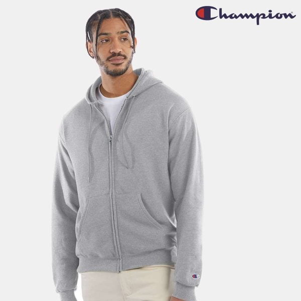 Champion Powerblend 重磅連帽拉鏈衛衣 - Sport Grey