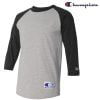 Champion T137 七分袖牛角袖 T 恤 (美國尺碼) - Oxford Grey/Black FB295 (90C/10P)