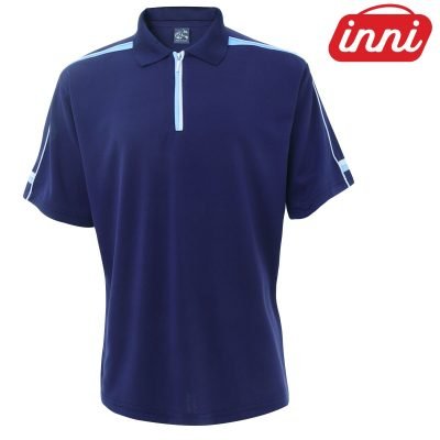 INNIMR 6NH01 4.3oz 拉鍊款撞色排汗YOKO領女裝 Polo 衫
