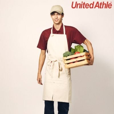 United Athle 1385-01 Washed Canvas and Twill Apron (Loop Type)
