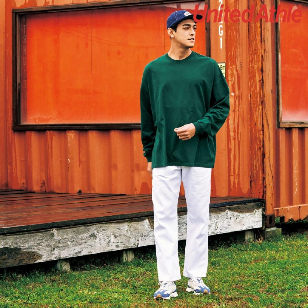 United Athle 5509-01 5.6oz Oversized Dropped Shoulders L/S Tee