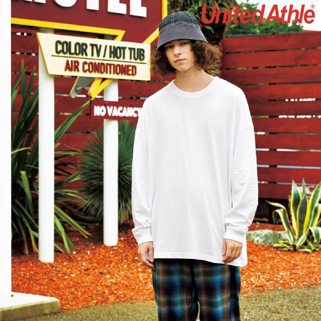 United Athle 5509-01 5.6oz Oversized Dropped Shoulders L/S Tee
