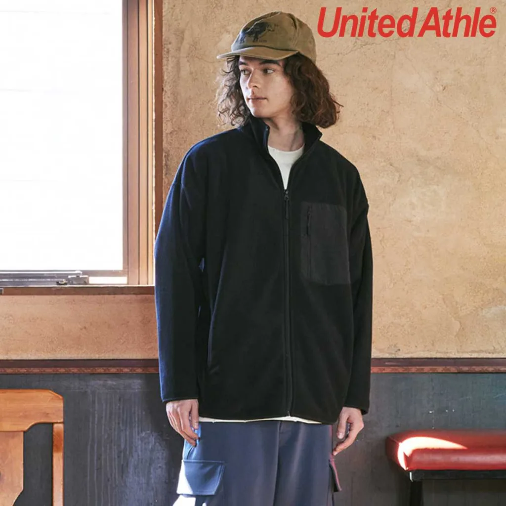 United Athle 7097-01 Microfleece Fullzip Stand Jacket (Single Layer)