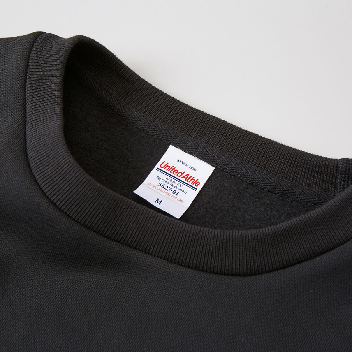 United Athle 5627-01 10.0oz T/C 圓領抓毛寬版衞衣 10 脖子周圍的精美尺寸可以享受分層